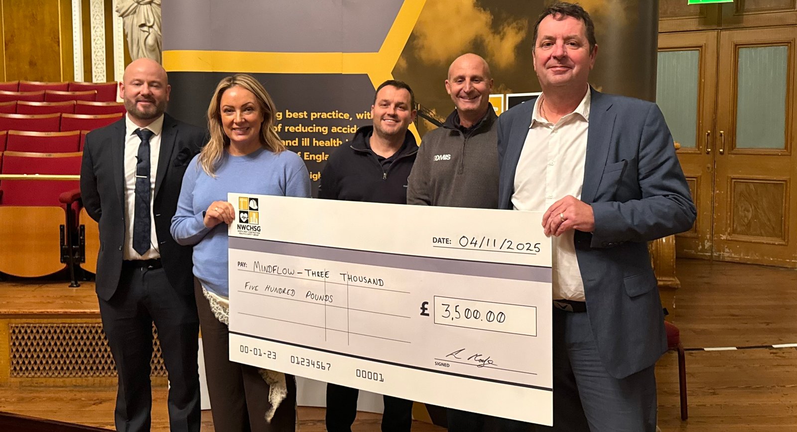 NWCHSG raises £3,500 for Mindflow at St George’s Hall health and safety event