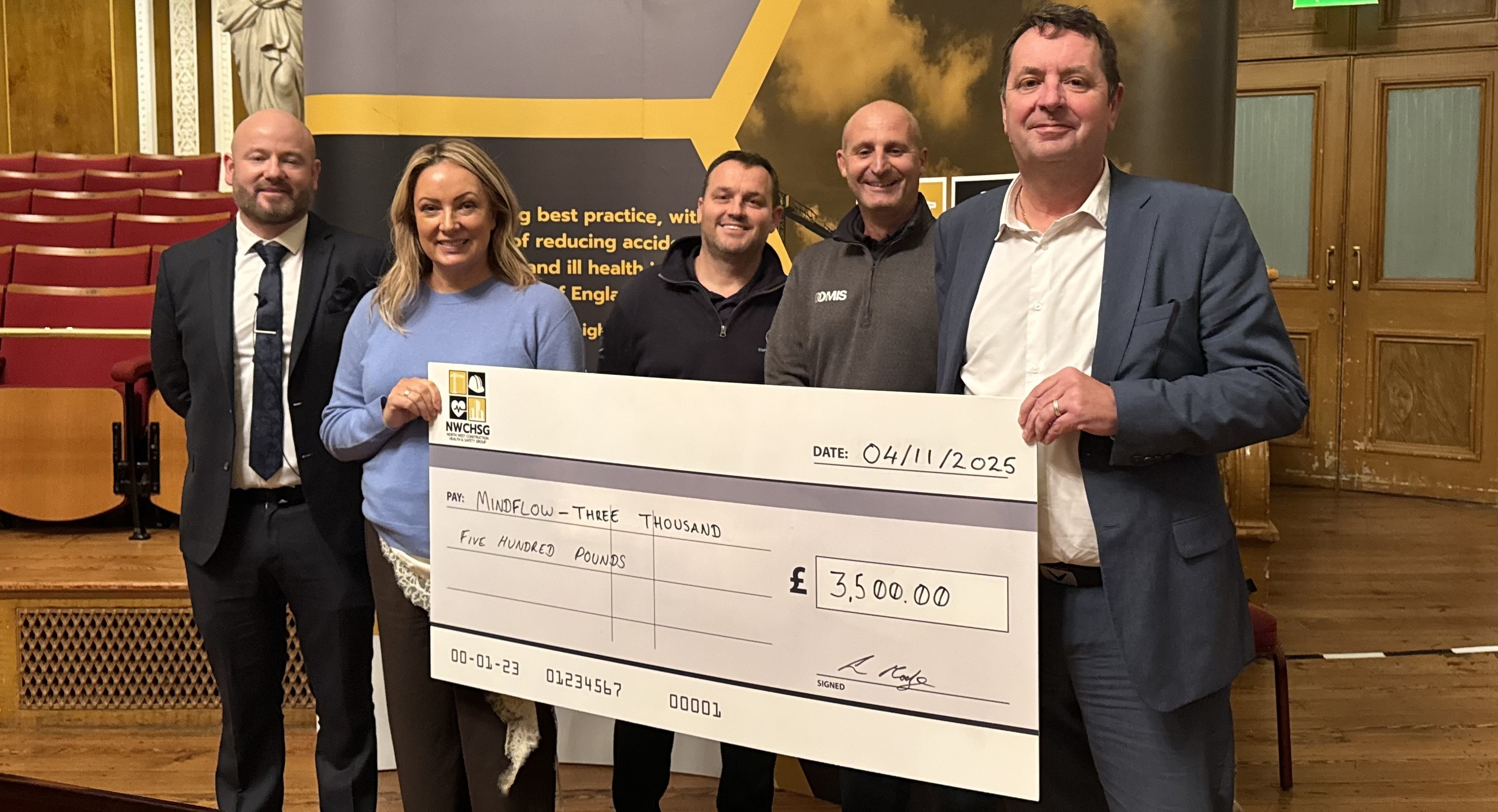 NWCHSG raises £3,500 for Mindflow at St George’s Hall health and safety event
